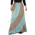 MyBatua Sakeenah Khaki-Sky Blue Skirt